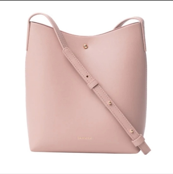 Samara peony pink vegan leather crossbody purse shoulder bag - Picture 1 of 3